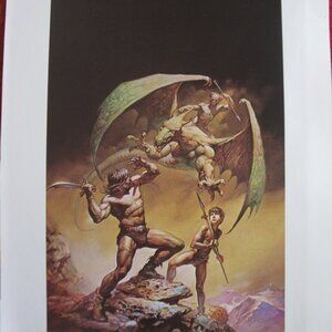 vintage Boris Vallejo: Conan of Aquilonia - 11.5" x 8.5" Book Plate Print